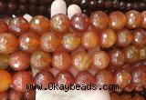 LSBS376 15 inches 18mm faceted round red agate gemstone beads wholesale LSBS376 15 inches 18mm faceted round red agate gemstone beads wholesale