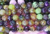 LSBS392 15 inches 14mm faceted round dragon veins agate gemstone beads wholesale LSBS392 15 inches 14mm faceted round dragon veins agate gemstone beads wholesale