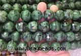 LSBS411 15 inches 18mm faceted round ruby zoisite gemstone beads wholesale LSBS411 15 inches 18mm faceted round ruby zoisite gemstone beads wholesale