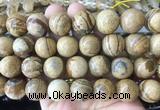 LSBS58 15 inches 16mm round picture jasper gemstone beads wholesale LSBS58 15 inches 16mm round picture jasper gemstone beads wholesale