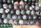 LSBS60 15 inches 16mm round black water jasper gemstone beads wholesale LSBS60 15 inches 16mm round black water jasper gemstone beads wholesale