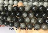 LSBS63 15 inches 16mm round silver obsidian gemstone beads wholesale LSBS63 15 inches 16mm round silver obsidian gemstone beads wholesale