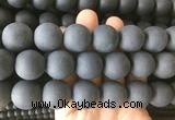 LSBS701 15 inches 20mm round matte black agate gemstone beads wholesale LSBS701 15 inches 20mm round matte black agate gemstone beads wholesale