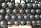 LSBS704 15 inches 18mm round matte black agate gemstone beads wholesale LSBS704 15 inches 18mm round matte black agate gemstone beads wholesale