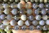 LSBS943 15 inches 16mm faceted round Banded agate gemstone beads wholesale LSBS943 15 inches 16mm faceted round Banded agate gemstone beads wholesale