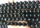 LSBS952 15 inches 14mm faceted round black agate gemstone beads wholesale LSBS952 15 inches 14mm faceted round black agate gemstone beads wholesale
