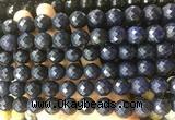 LSBS955 15 inches 14mm faceted round blue sandstone gemstone beads wholesale LSBS955 15 inches 14mm faceted round blue sandstone gemstone beads wholesale