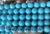 LSBS978 15 inches 16mm faceted round synthetic turquoise gemstone beads wholesale LSBS978 15 inches 16mm faceted round synthetic turquoise gemstone beads wholesale