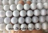 LSBS998 15 inches 18mm round white agate gemstone beads wholesale LSBS998 15 inches 18mm round white agate gemstone beads wholesale