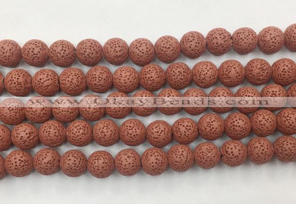 LVBS01 6mm, 8mm, 10mm, 12mm, 14mm, 16mm, 18mm & 20mm round dark red lava beads