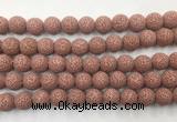 LVBS02 6mm, 8mm, 10mm, 12mm, 14mm, 16mm, 18mm & 20mm round red lava beads