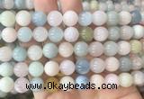 MGBS03 15 inches 10mm round morganite beads wholesale