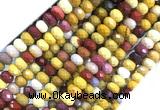 MKBS01 15 inches 4*6mm faceted rondelle mookaite gemstone beads