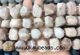 MSBS20 15 inches 12*16mm - 13*18mm faceted nuggets moonstone beads  MSBS20 15 inches 12*16mm - 13*18mm faceted nuggets moonstone beads