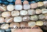 MSBS21 15 inches 12*16mm - 13*18mm faceted nuggets moonstone beads  MSBS21 15 inches 12*16mm - 13*18mm faceted nuggets moonstone beads