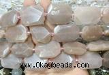 MSBS24 15 inches 18*25mm - 22*30mm faceted freeform moonstone beads  MSBS24 15 inches 18*25mm - 22*30mm faceted freeform moonstone beads