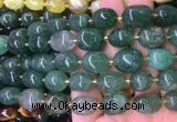 NGBS08 15 inches 8*12 - 10*14mm nuggets green strawberry quartz gemstone beads