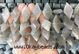 NGBS108 15 inches 13*22mm - 15*25mm faceted marquise moonstone beads