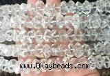 NGBS111 15 inches 8*12mm - 10*14mm faceted nuggets white crystal beads