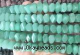 NGBS118 15 inches 8*12mm - 10*14mm faceted nuggets green aventurine beads