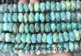 NGBS119 15 inches 8*12mm - 10*14mm faceted nuggets amazonite beads