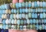 NGBS120 15 inches 8*12mm - 10*14mm faceted nuggets colorful amazonite beads