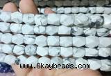 NGBS148 15 inches 9*11mm faceted nuggets white howlite gemstone beads