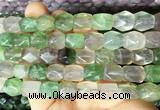 NGBS153 15 inches 9*11mm faceted nuggets fluorite gemstone beads