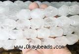 NGBS158 15 inches 13*18mm faceted nuggets white crystal gemstone beads