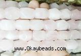 NGBS160 15 inches 13*18mm faceted nuggets rose quartz gemstone beads