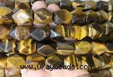 NGBS170 15 inches 13*18mm faceted nuggets yellow tiger eye gemstone beads