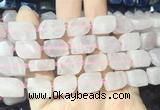 NGBS180 15 inches 10*14mm - 12*16mm freeform rose quartz beads