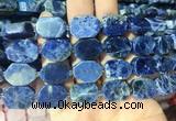 NGBS185 15 inches 10*14mm - 12*16mm freeform sodalite beads