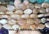 NGBS191 15 inches 10*14mm - 12*16mm faceted freeform moonstone beads