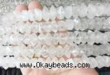 NGBS205 15 inches 8*12mm - 10*14mm faceted nuggets white crystal beads