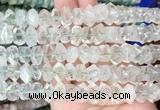 NGBS206 15 inches 8*12mm - 10*14mm faceted nuggets green crystal beads