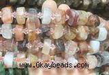 NGBS217 15 inches 10*14mm - 12*16mm faceted nuggets pink quartz beads NGBS217 15 inches 10*14mm - 12*16mm faceted nuggets pink quartz beads