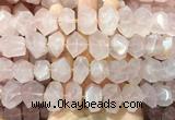 NGBS263 15 inches 13*18mm - 15*20mm faceted nuggets rose quartz gemstone beads NGBS263 15 inches 13*18mm - 15*20mm faceted nuggets rose quartz gemstone beads