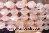 NGBS264 15 inches 13*18mm - 15*20mm faceted nuggets rose quartz gemstone beads NGBS264 15 inches 13*18mm - 15*20mm faceted nuggets rose quartz gemstone beads