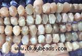 NGBS276 15 inches 10*14mm - 12*16mm faceted nuggets sunstone beads wholesale NGBS276 15 inches 10*14mm - 12*16mm faceted nuggets sunstone beads wholesale