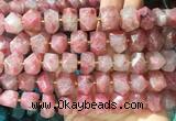 NGBS315 15 inches 10*14mm - 12*16mm nuggets pink rhodonite beads wholesale NGBS315 15 inches 10*14mm - 12*16mm nuggets pink rhodonite beads wholesale
