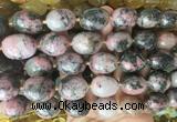NGBS348 15 inches 13*18mm - 18*25mm nuggets rhodonite beads wholesale NGBS348 15 inches 13*18mm - 18*25mm nuggets rhodonite beads wholesale