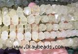 NGBS359 15 inches 10*14mm - 12*16mm faceted nuggets lemon quartz beads wholesale NGBS359 15 inches 10*14mm - 12*16mm faceted nuggets lemon quartz beads wholesale