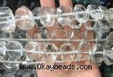 NGBS61 15 inches 13*18mm - 15*20mm faceted freeform white crystal beads