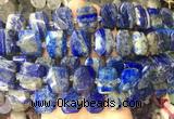 NGBS66 15 inches 13*18mm - 15*20mm faceted freeform lapis lazuli beads