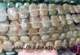 NGBS74 15 inches 13*18mm - 15*20mm faceted freeform quartz beads