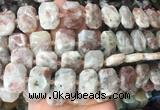 NGBS80 15 inches 13*18mm - 15*20mm faceted freeform sunstone beads