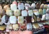 NGBS82 15 inches 13*18mm - 15*20mm faceted freeform colorful amazonite beads