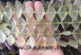 NGBS92 15 inches 13*22mm - 15*25mm faceted marquise lemon quartz beads