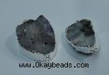 NGC06 20*30mm - 25*35mm freeform druzy agate connectors